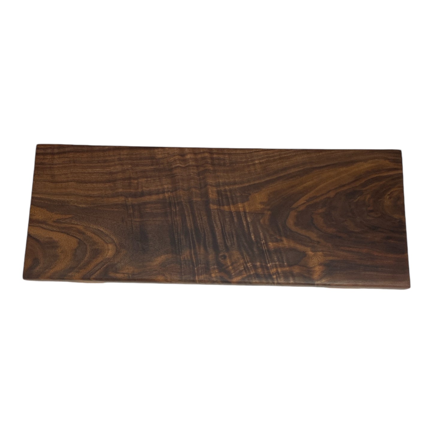 Highly Figured Walnut Charcuterie Board w/ Dovetail White Oak Feet