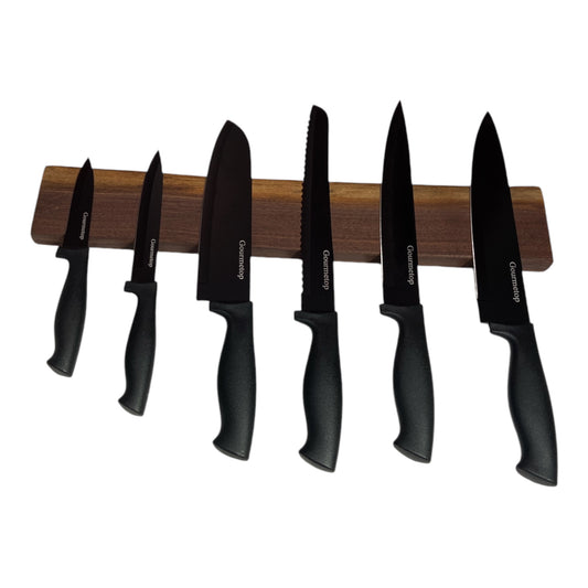 Live Edge Walnut Knife Holder w/ strong Magnetics (Knives NOT included, for display only)