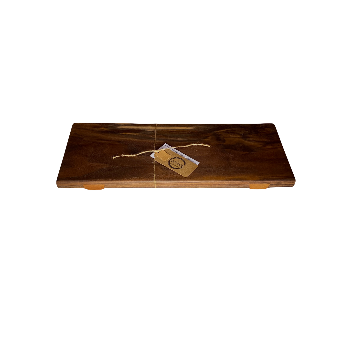 Charcuterie Board, Spalted Black Walnut w/ Cherry dovetail legs - FREE SHIPPING