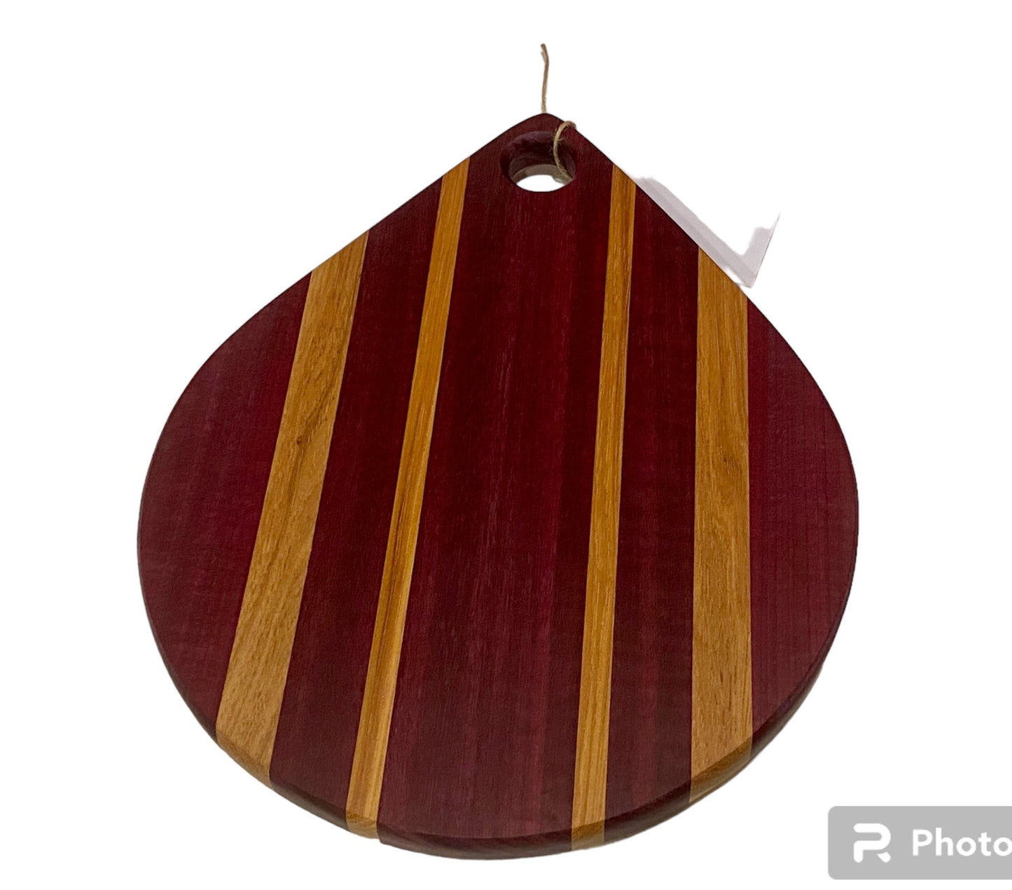 Charcuterie Tear Drop Board w/Exotic Purpleheart - FREE SHIPPING