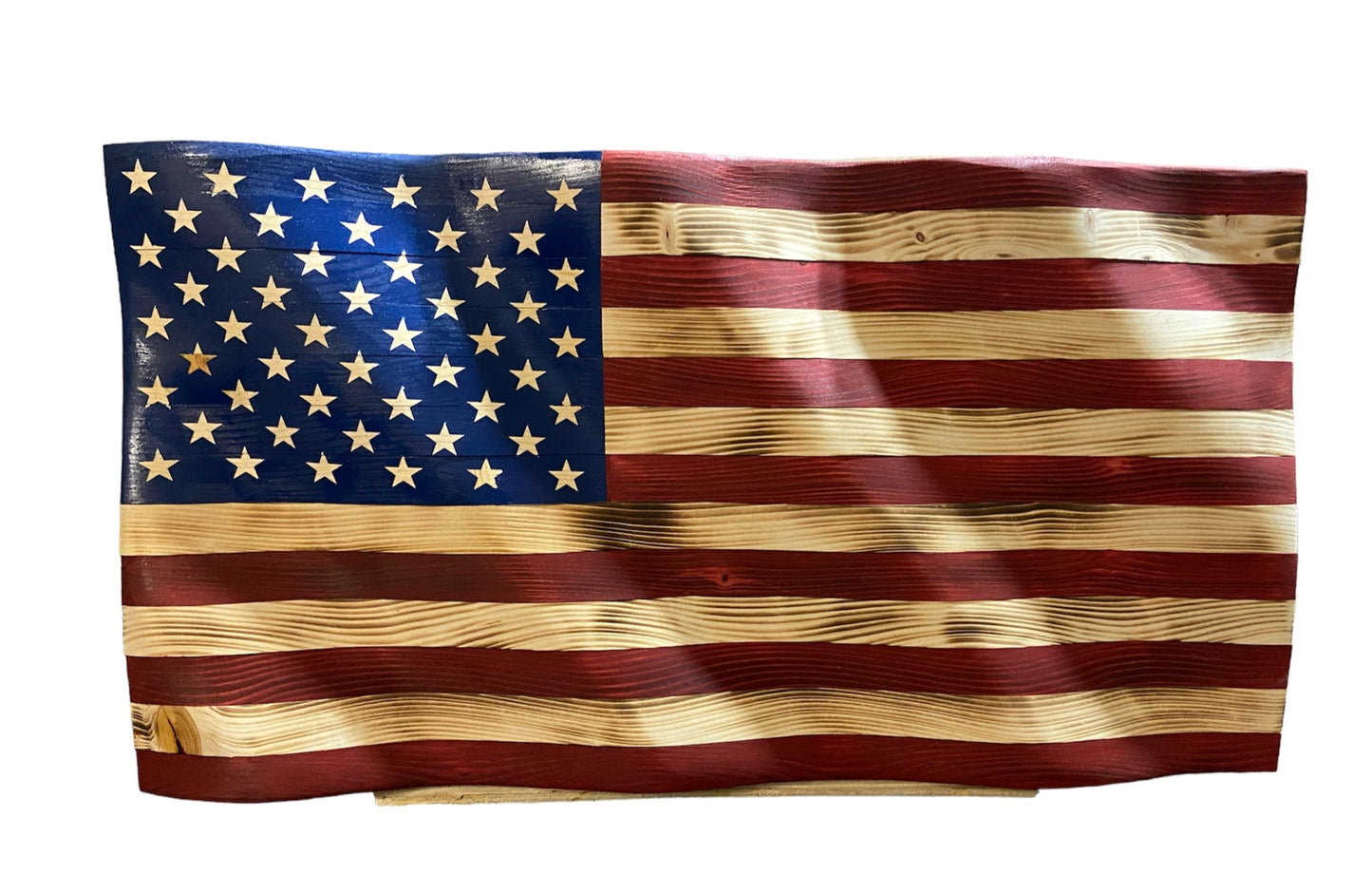 Wavy American Flag - 36" or 24"  - FREE SHIPPING