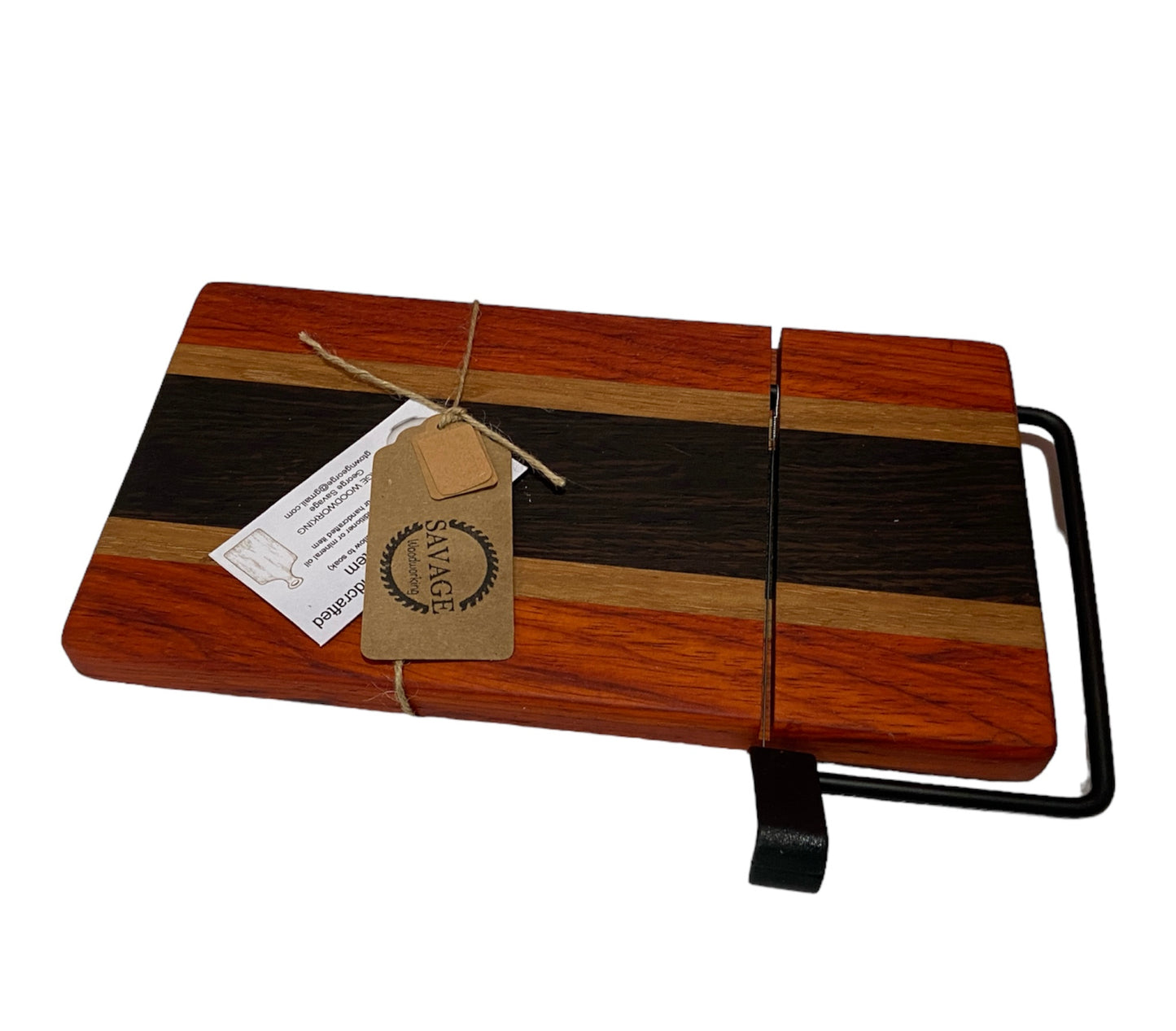 Cheese Slicer - Gorgeous Padauk, Wedge, & Hickory - FREE SHIPPING