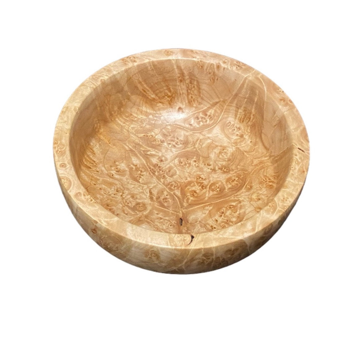 Handcrafted Maple Burl Bowl - Highly Figured Turned Bowl - FREE SHIPPING