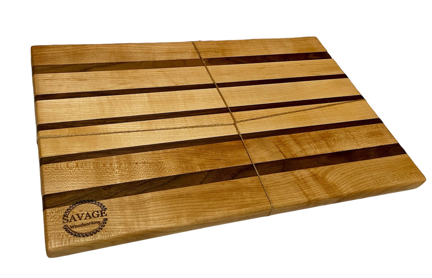 Cutting Board - Edge Grain Hard Maple / Black Walnut - FREE SHIPPING