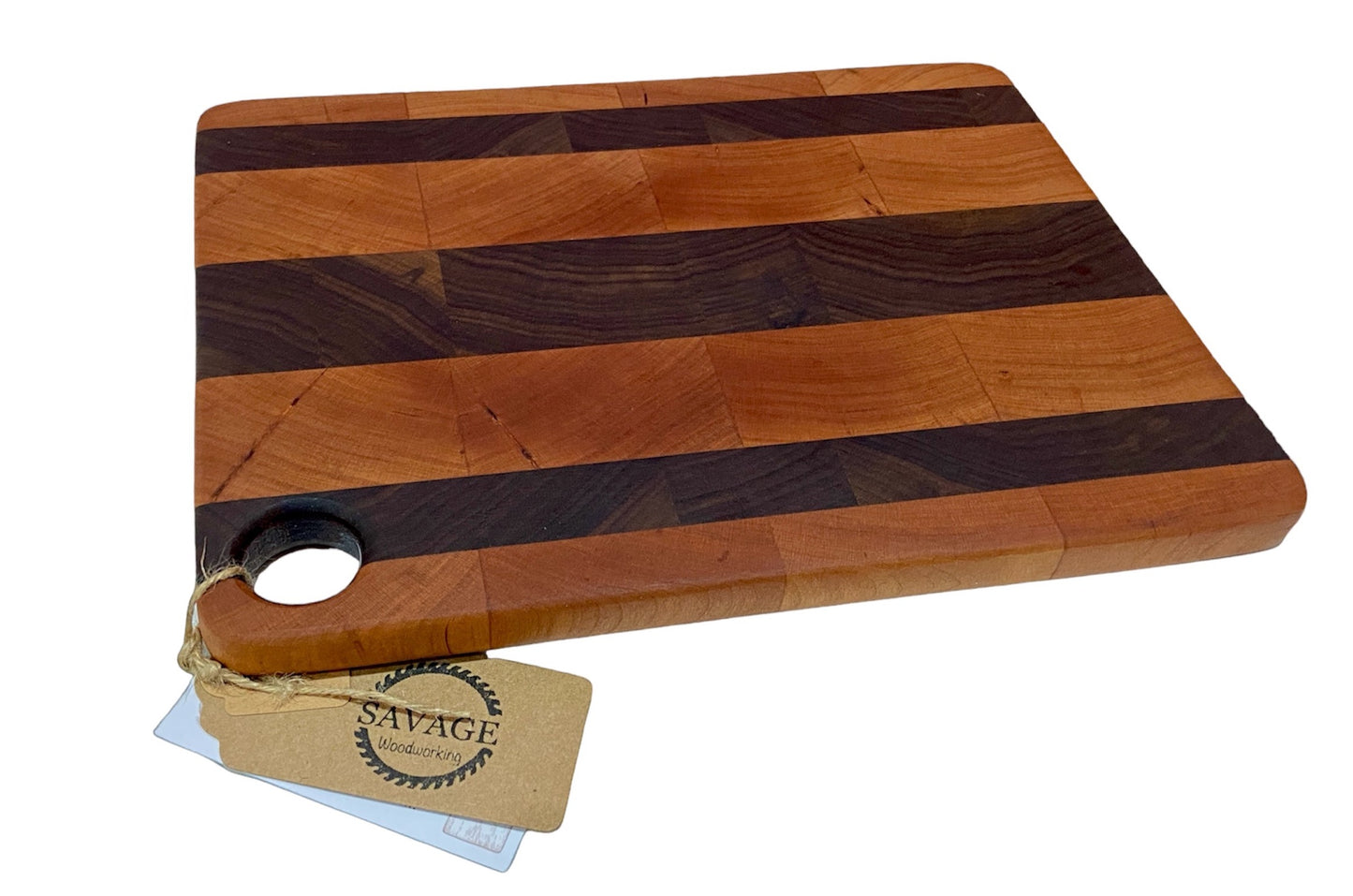 Cutting Board, Small Beautiful End Grain, Cherry/Walnut - FREE SHIPPING