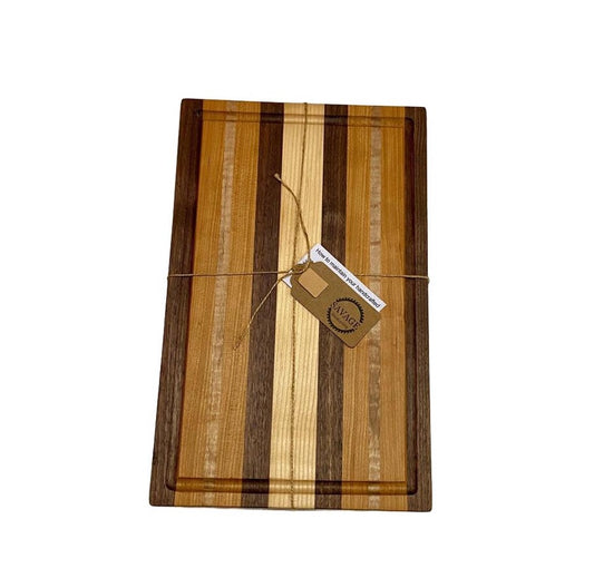 Cutting Board - Edge Grain - Walnut, Cherry, Maple - FREE SHIPPING