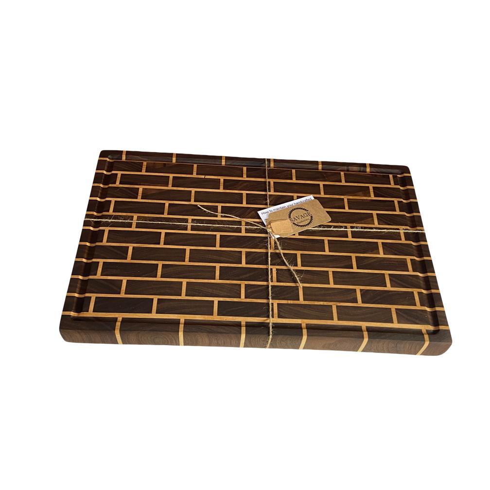 Cutting Board, End Grain Brick Pattern - FREE SHIPPING